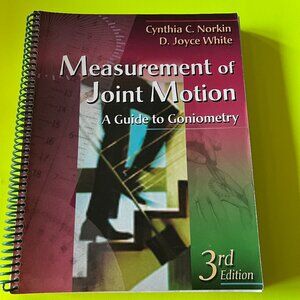 Book: Measurement of Joint Motion - A Guide to Goniometry (3rd edition)